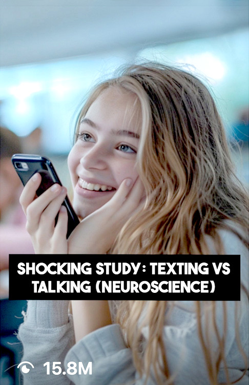Video: shocking study on texting vs talking, 15.8 million views
