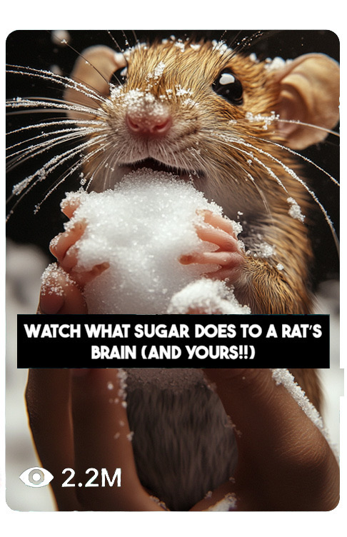 Video: watch what sugar does to a rat's brain, and yours, 2.2 million views